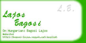 lajos bagosi business card